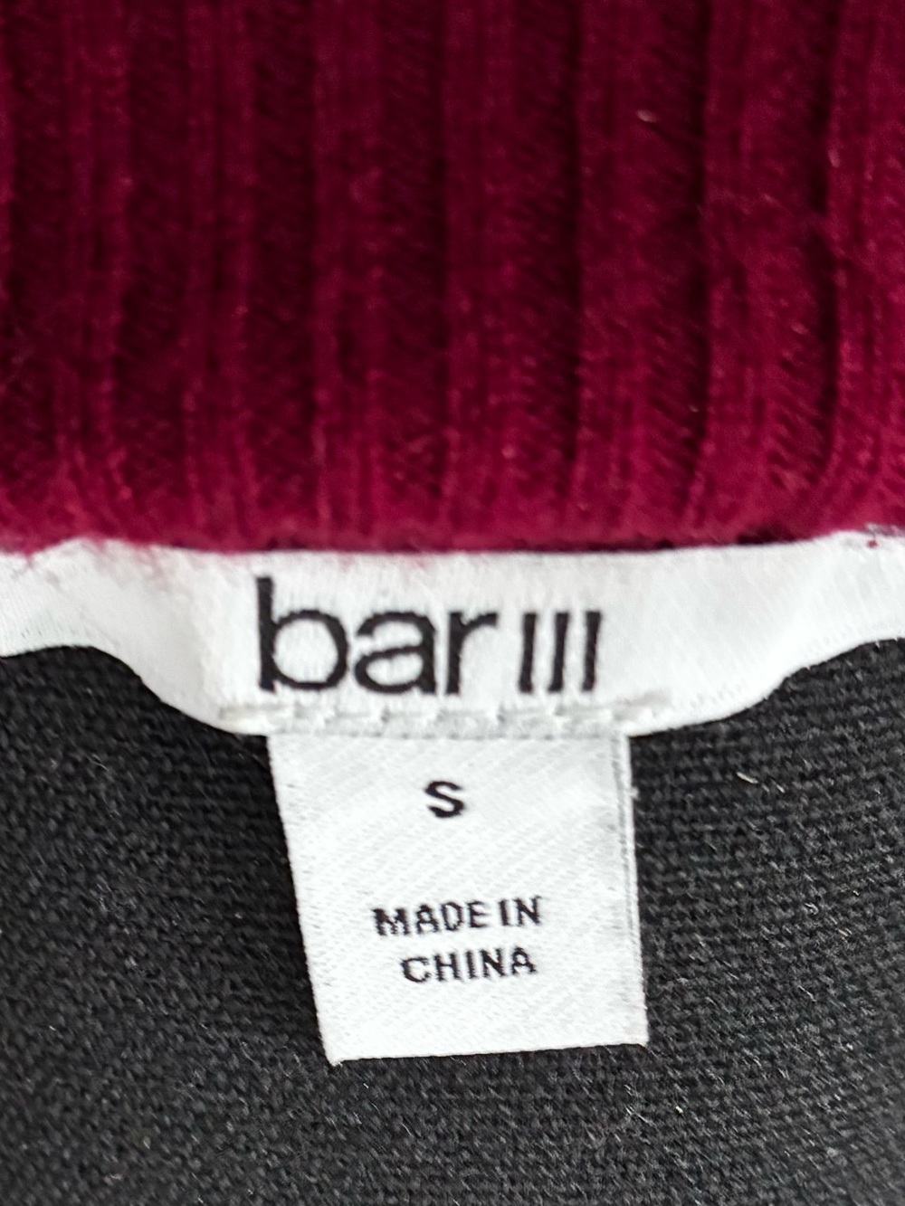 Bar III Wine Ribbed Maxi Dress with Front Zip - Picture 5 of 5